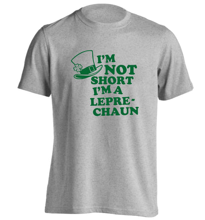 I'm not short I'm a leprechaun adults unisex grey Tshirt 2XL