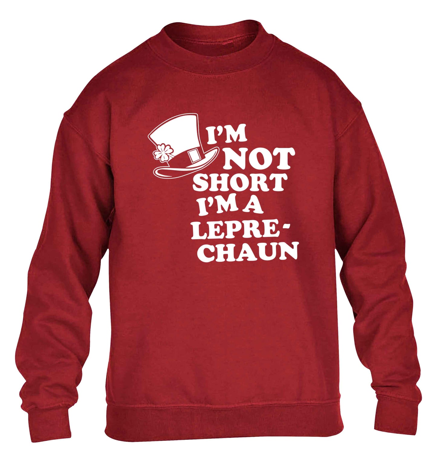 I'm not short I'm a leprechaun children's grey sweater 12-13 Years