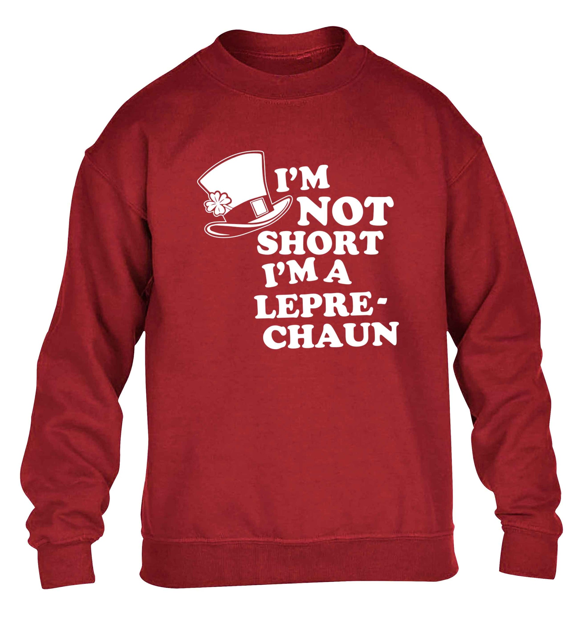 I'm not short I'm a leprechaun children's grey sweater 12-13 Years