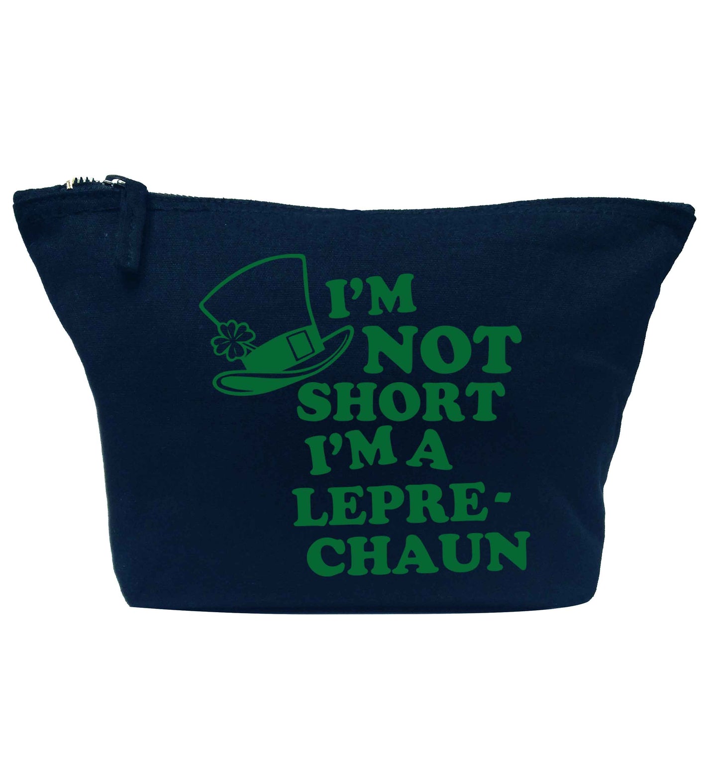 I'm not short I'm a leprechaun navy makeup bag