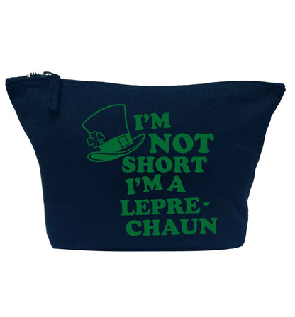I'm not short I'm a leprechaun navy makeup bag