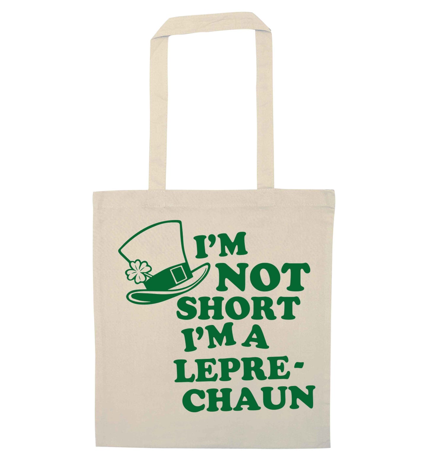 I'm not short I'm a leprechaun natural tote bag