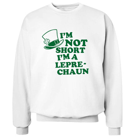 I'm not short I'm a leprechaun adult's unisex white sweater 2XL