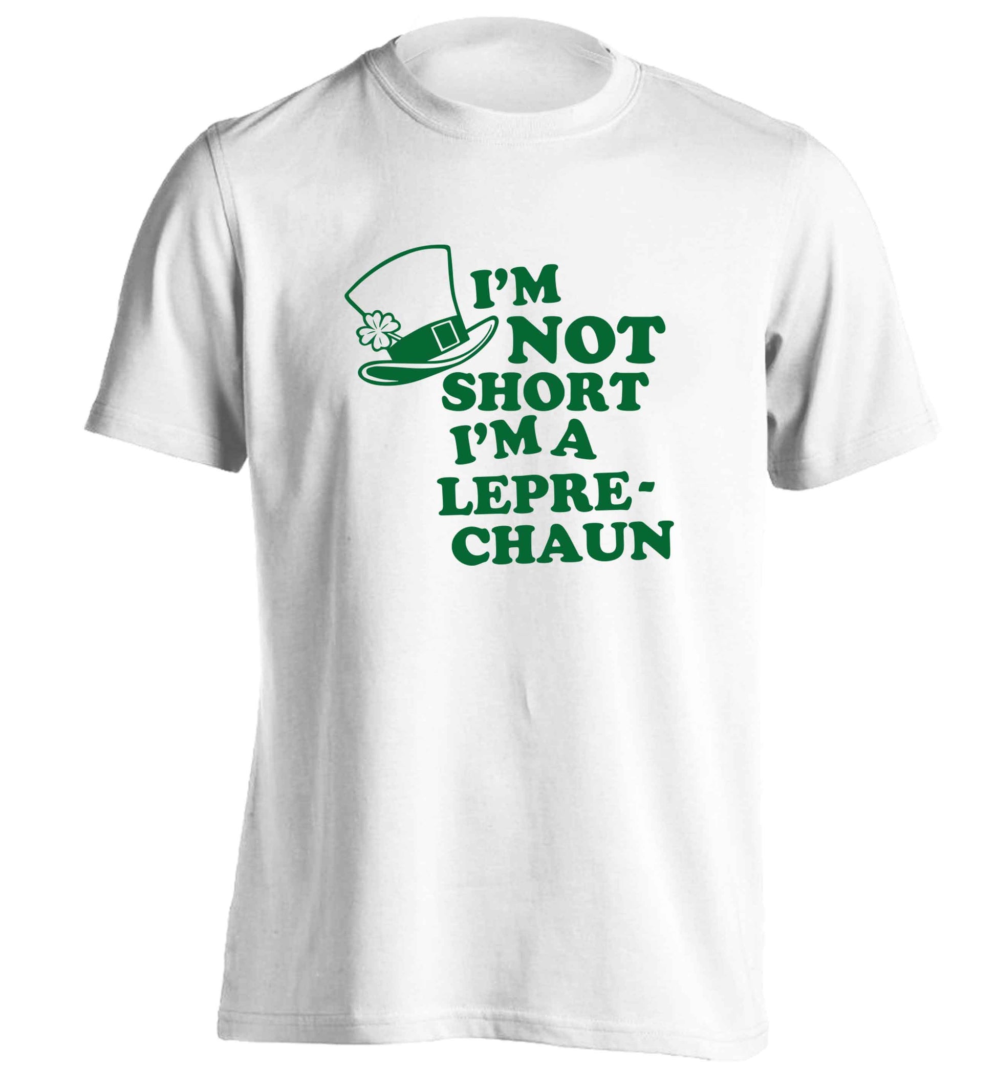 I'm not short I'm a leprechaun adults unisex white Tshirt 2XL