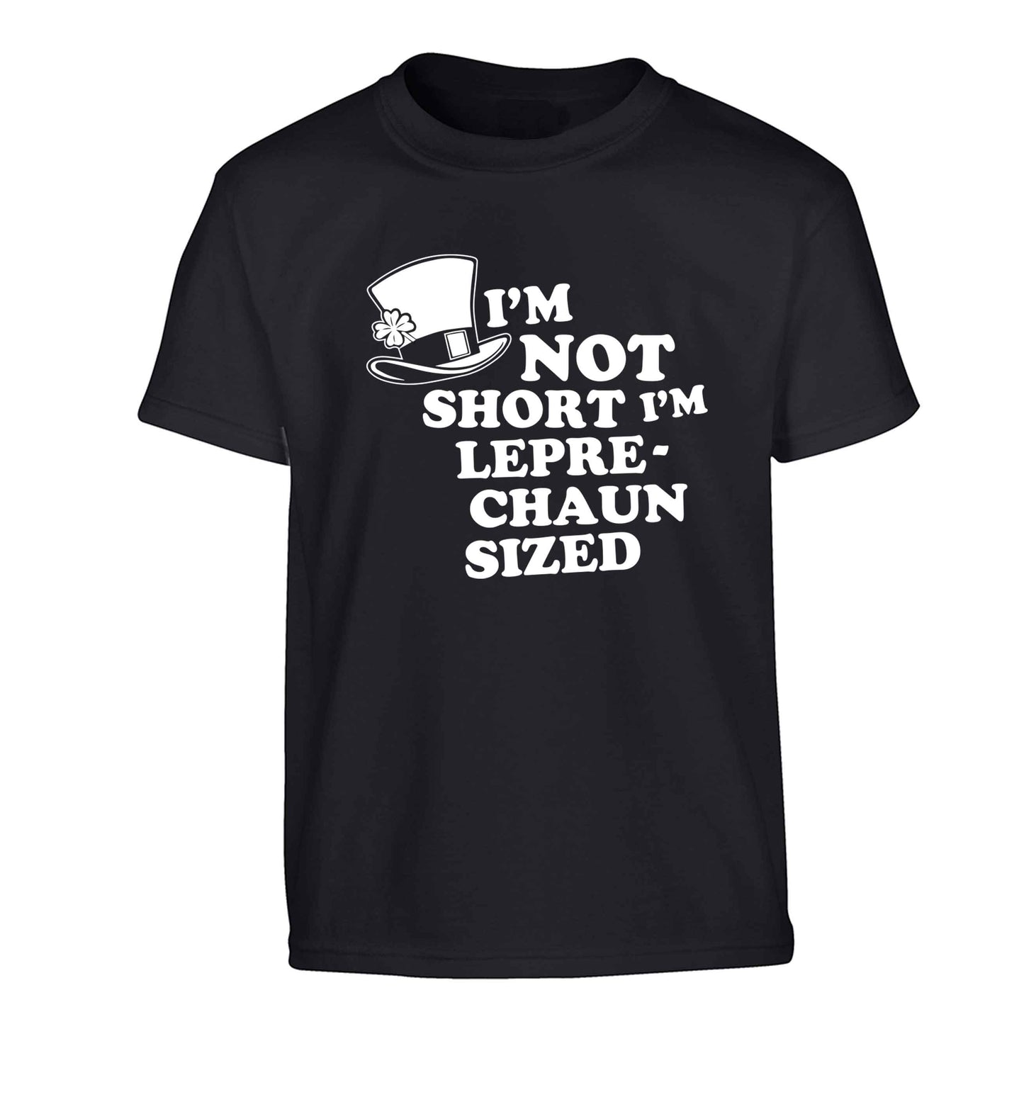 I'm not short I'm leprechaun sized Children's black Tshirt 12-13 Years