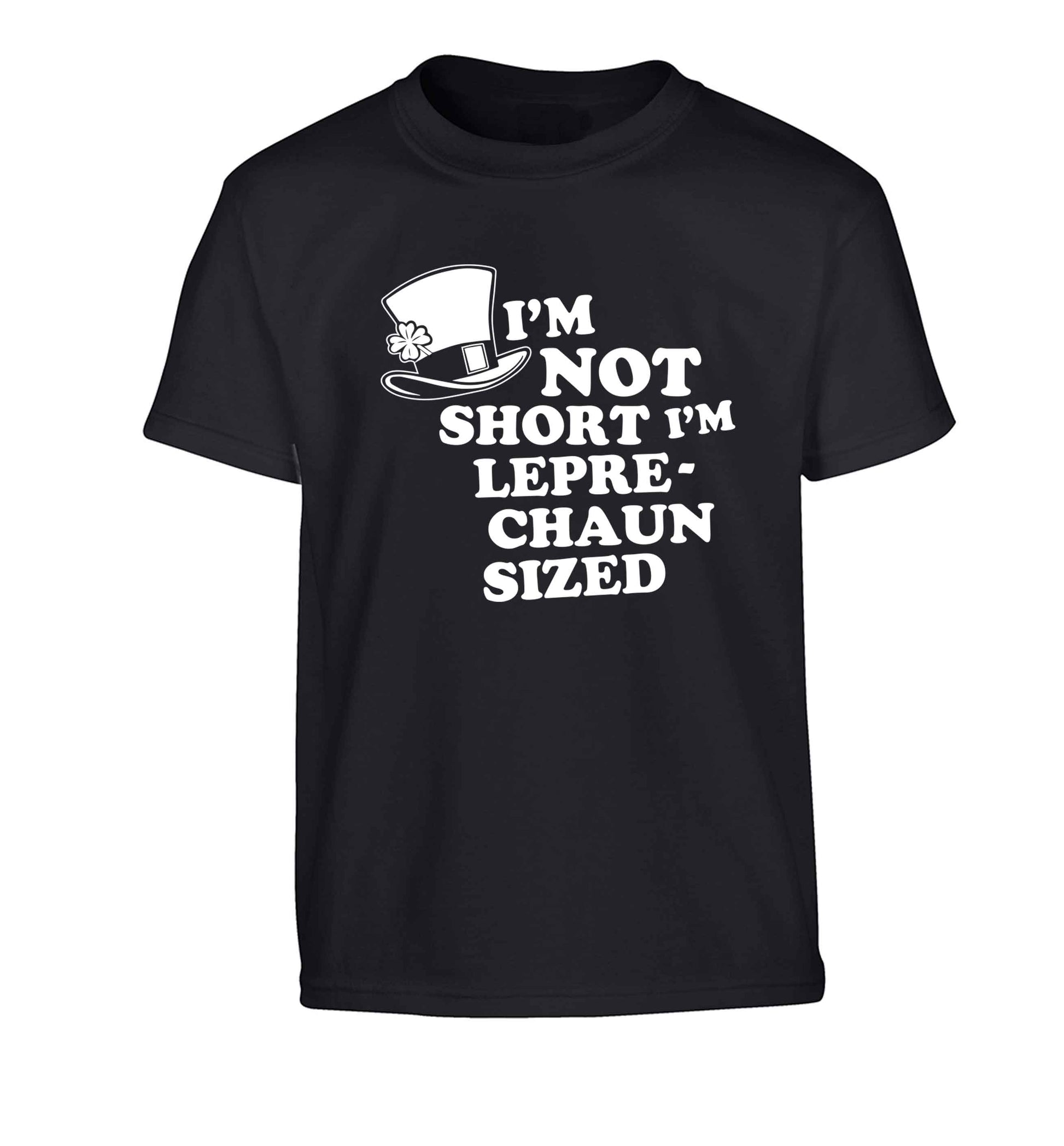 I'm not short I'm leprechaun sized Children's black Tshirt 12-13 Years