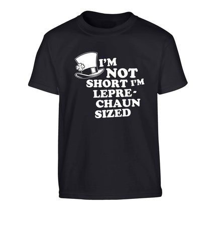 I'm not short I'm leprechaun sized Children's black Tshirt 12-13 Years