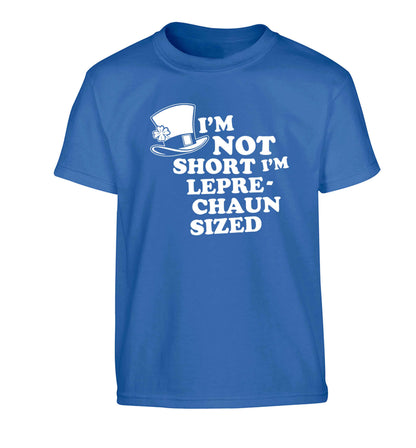 I'm not short I'm leprechaun sized Children's blue Tshirt 12-13 Years