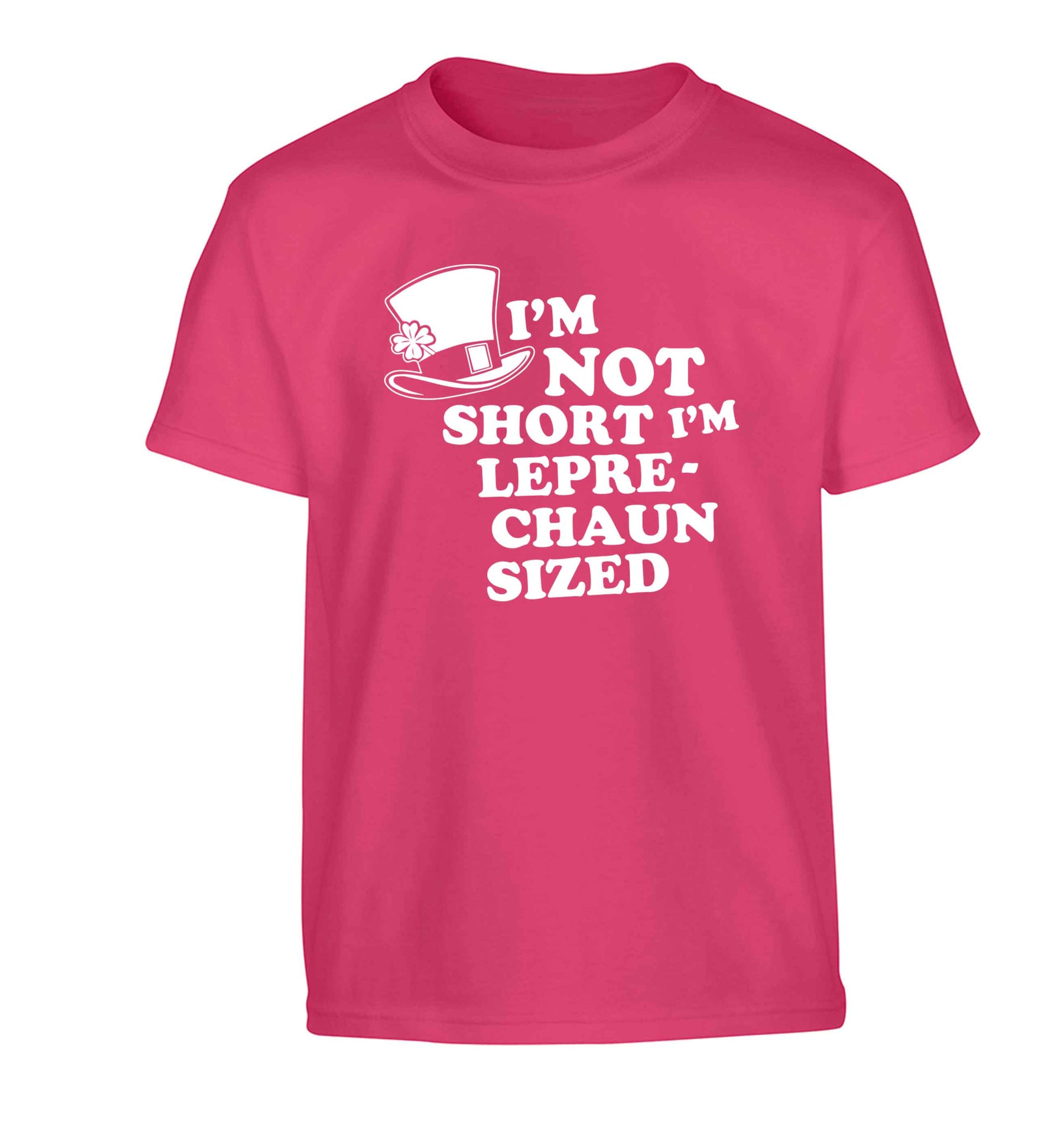 I'm not short I'm leprechaun sized Children's pink Tshirt 12-13 Years