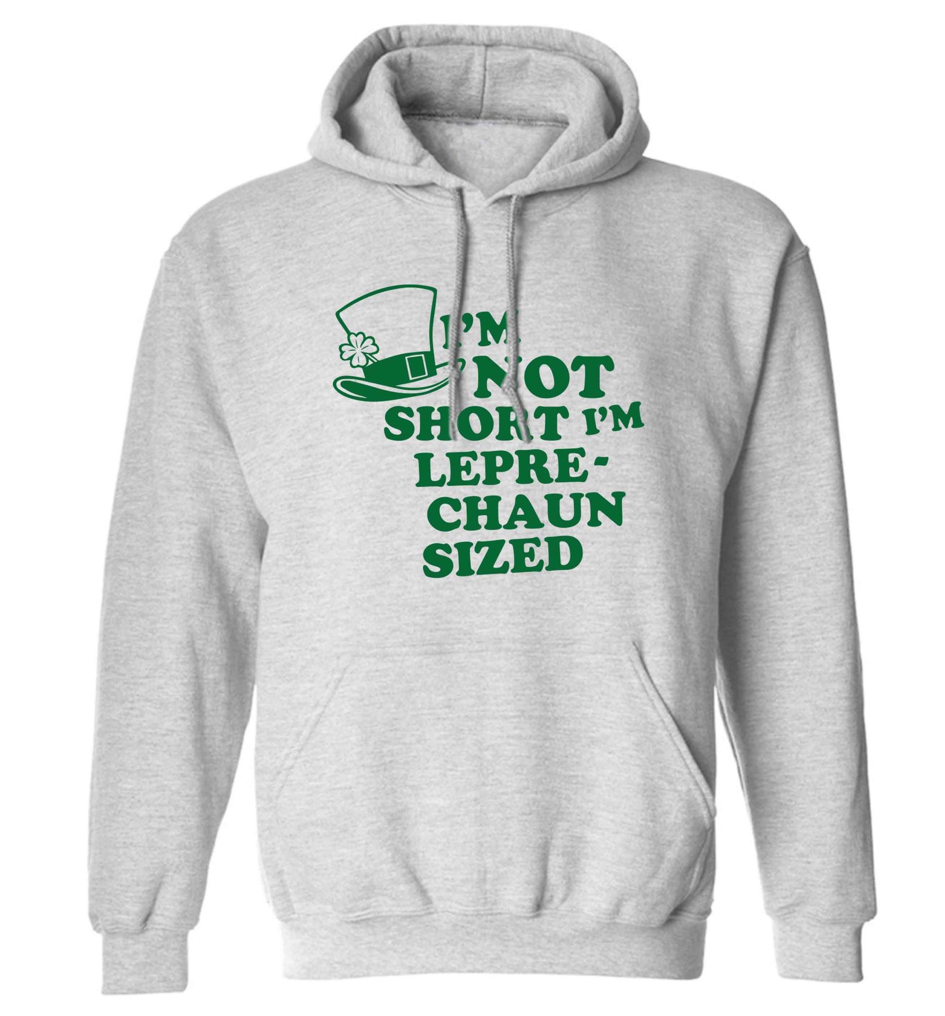 I'm not short I'm leprechaun sized adults unisex grey hoodie 2XL