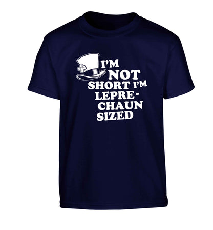 I'm not short I'm leprechaun sized Children's navy Tshirt 12-13 Years