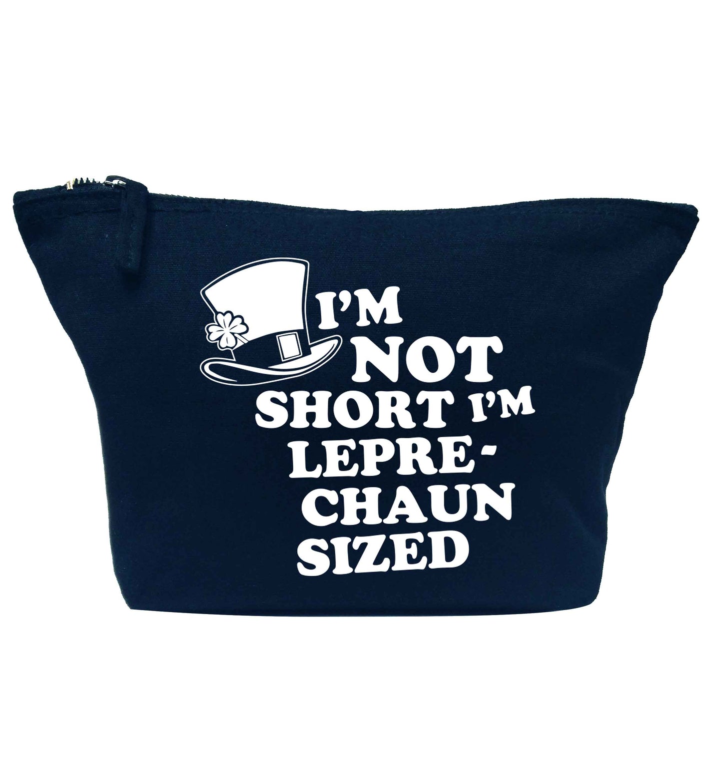 I'm not short I'm leprechaun sized navy makeup bag