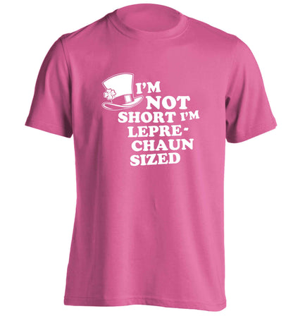 I'm not short I'm leprechaun sized adults unisex pink Tshirt 2XL