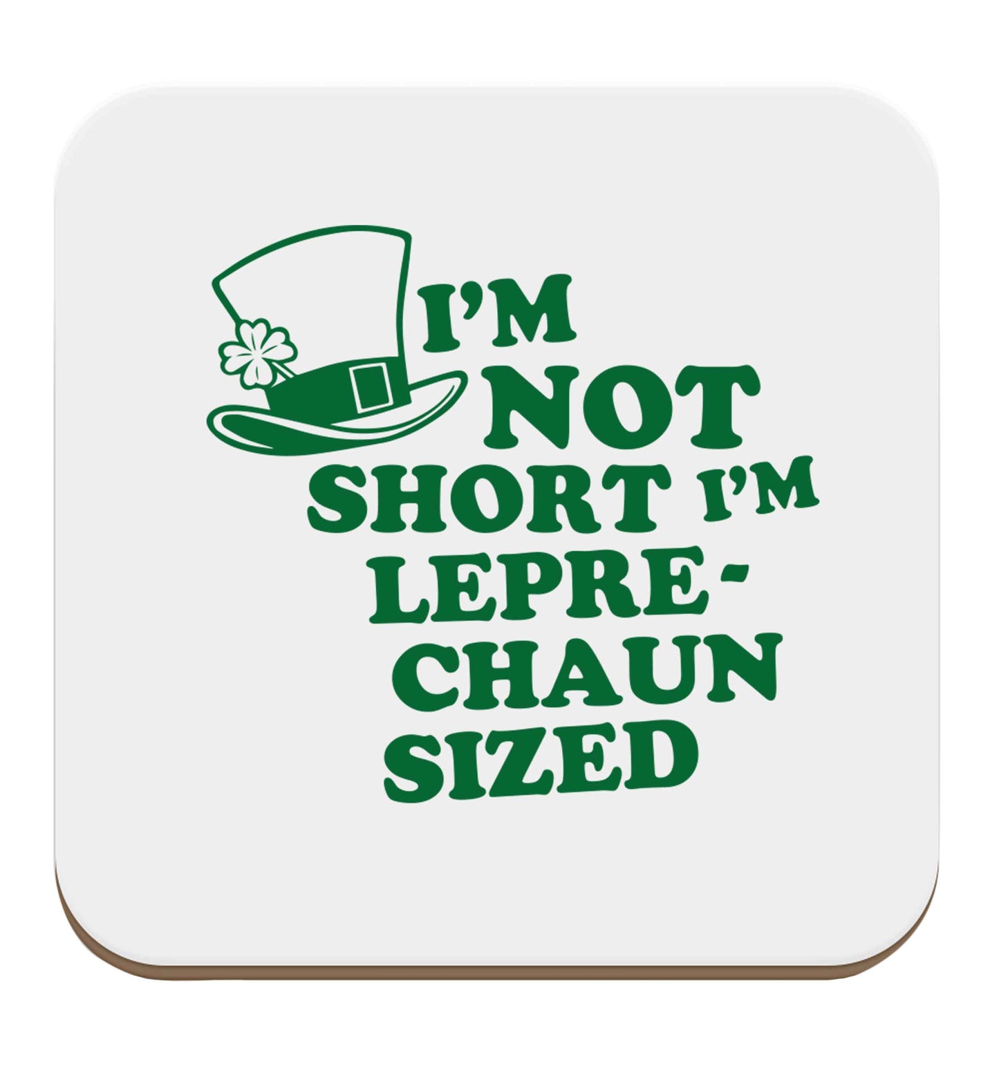 I'm not short I'm leprechaun sized set of four coasters