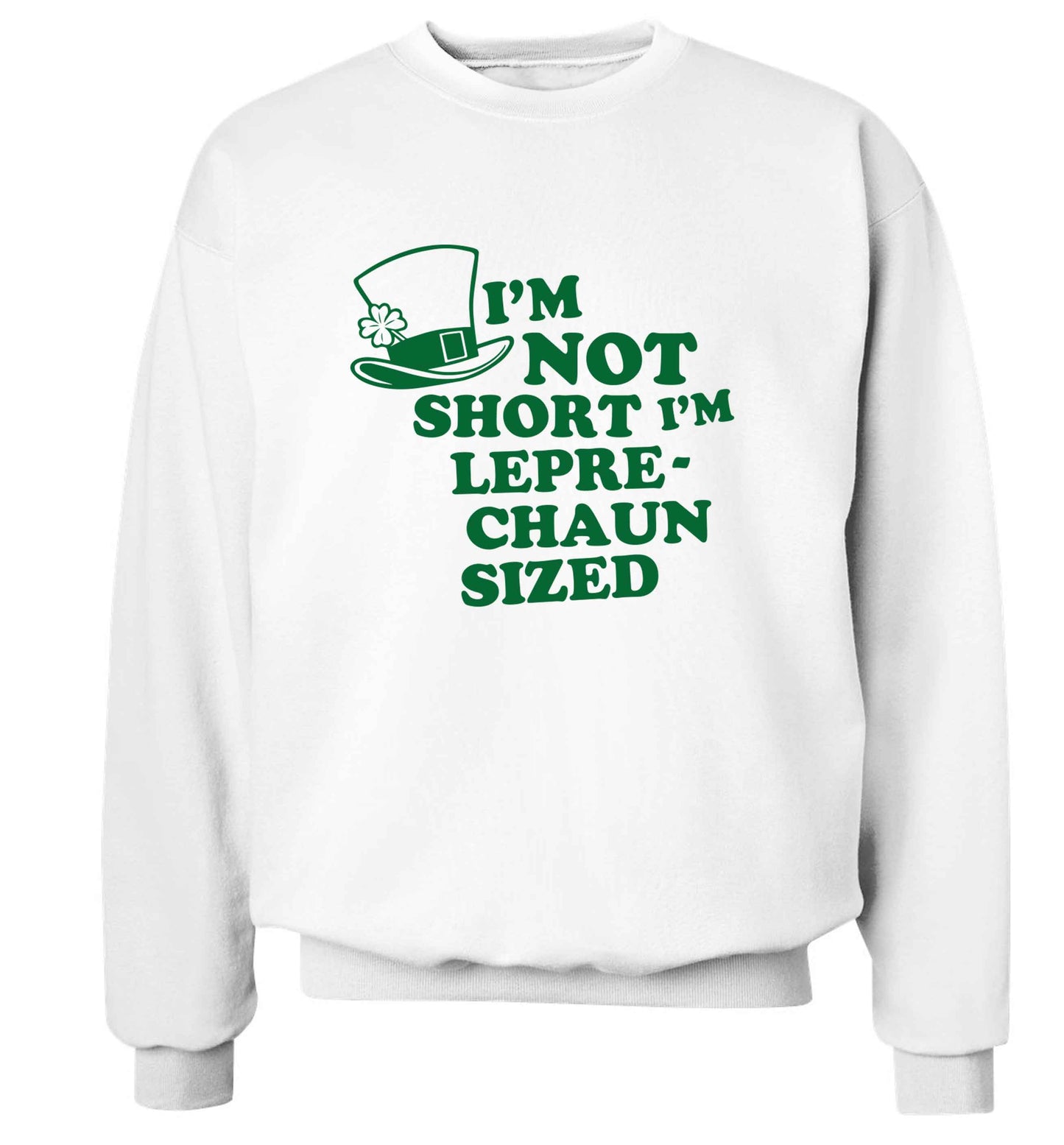 I'm not short I'm leprechaun sized adult's unisex white sweater 2XL