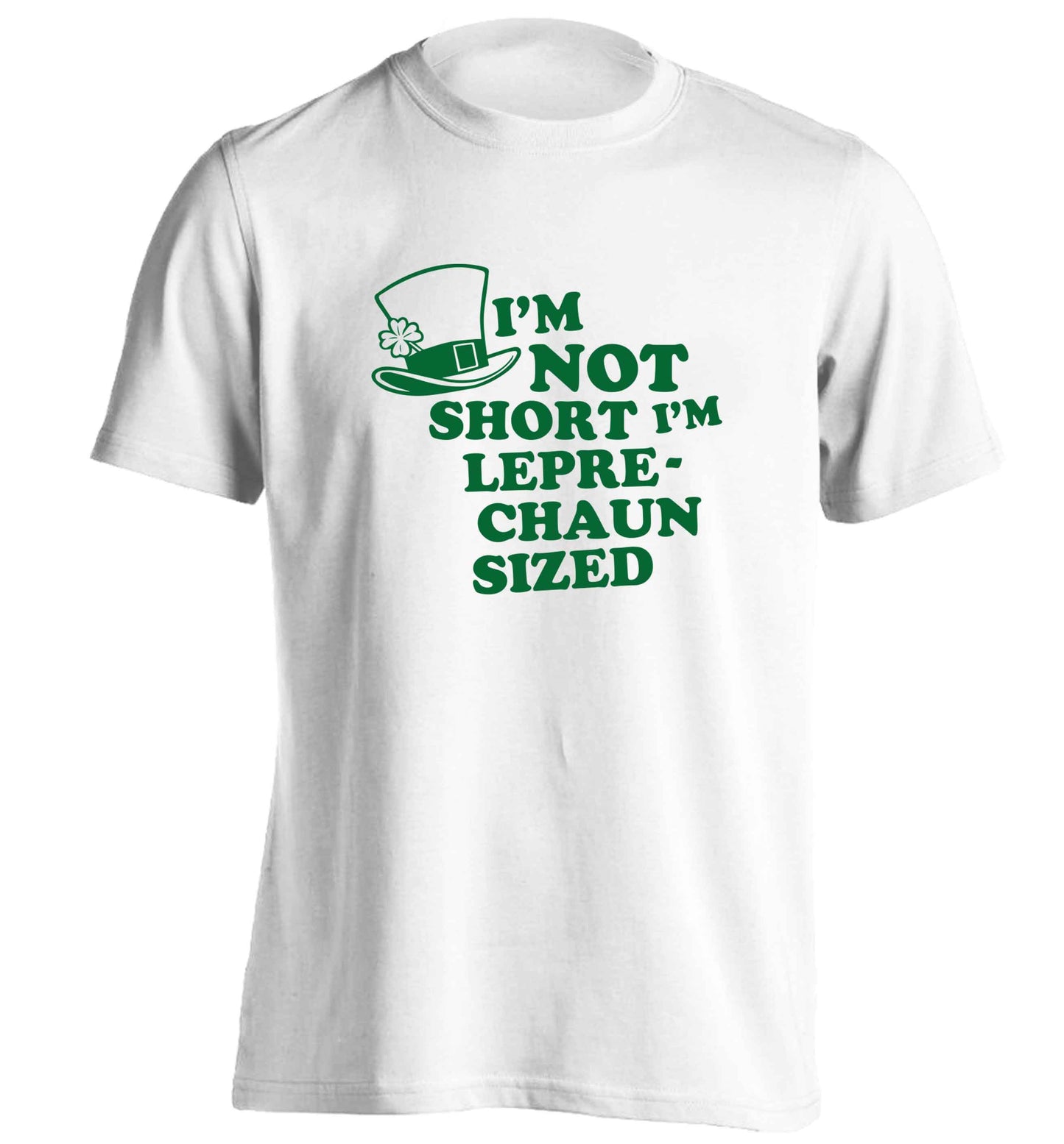 I'm not short I'm leprechaun sized adults unisex white Tshirt 2XL