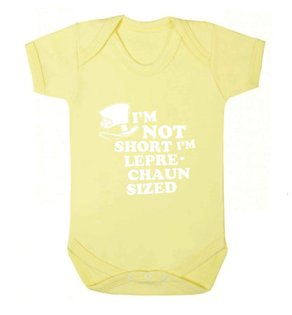 I'm not short I'm leprechaun sized baby vest pale yellow 18-24 months