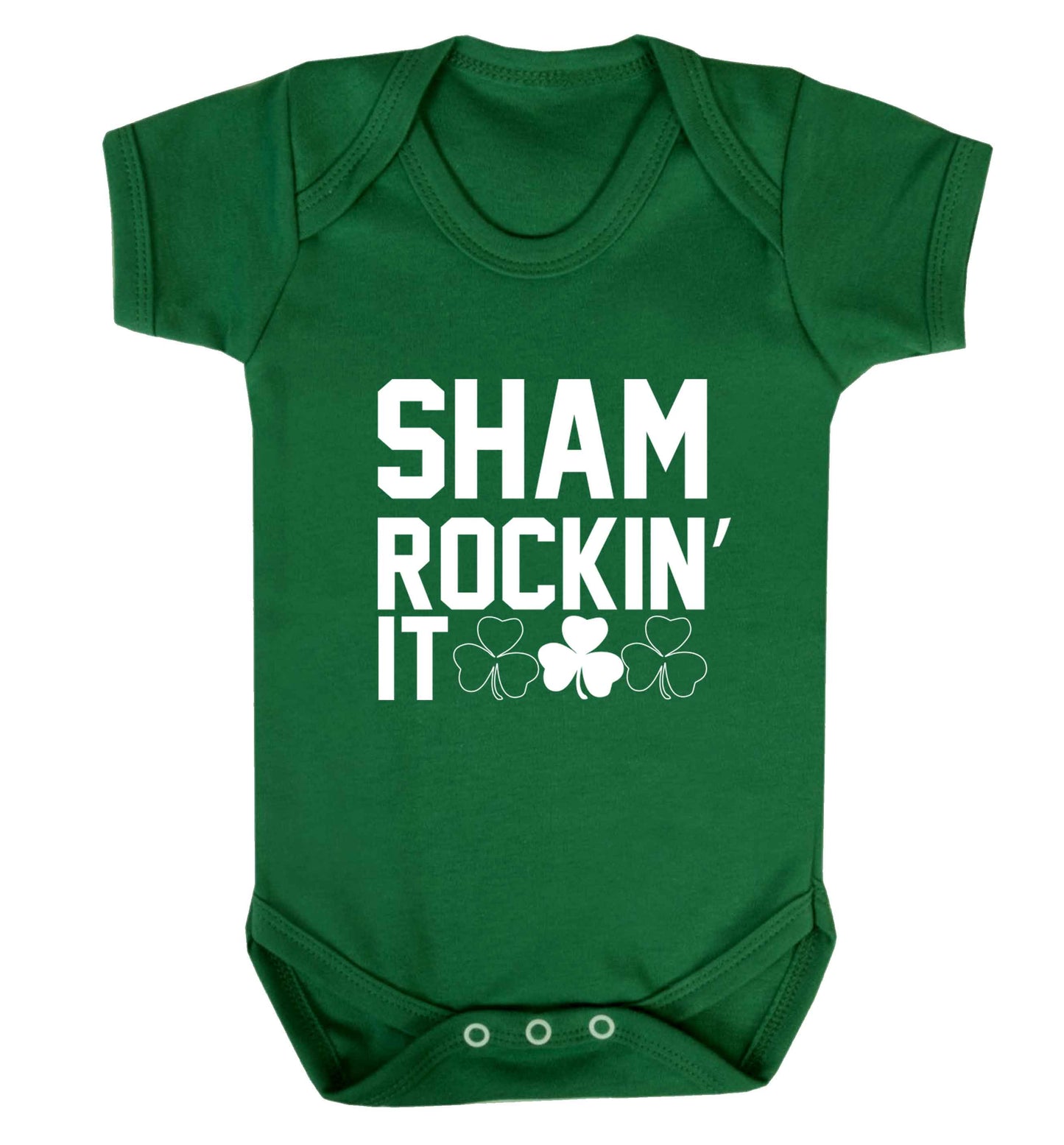 Shamrockin' it baby vest green 18-24 months
