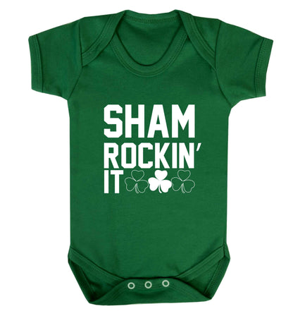 Shamrockin' it baby vest green 18-24 months