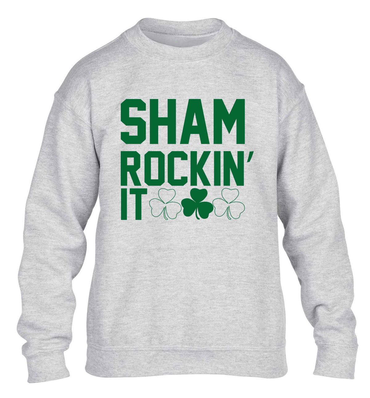 Shamrockin' it children's grey sweater 12-13 Years