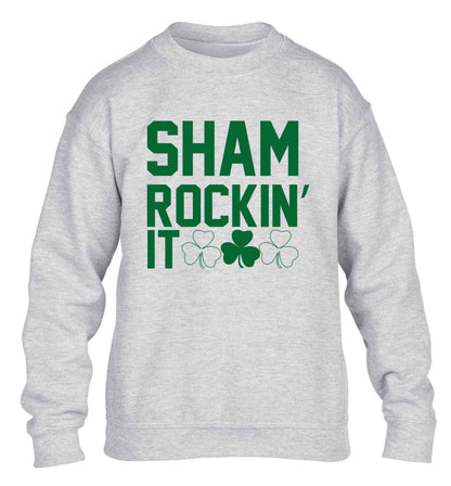 Shamrockin' it children's grey sweater 12-13 Years