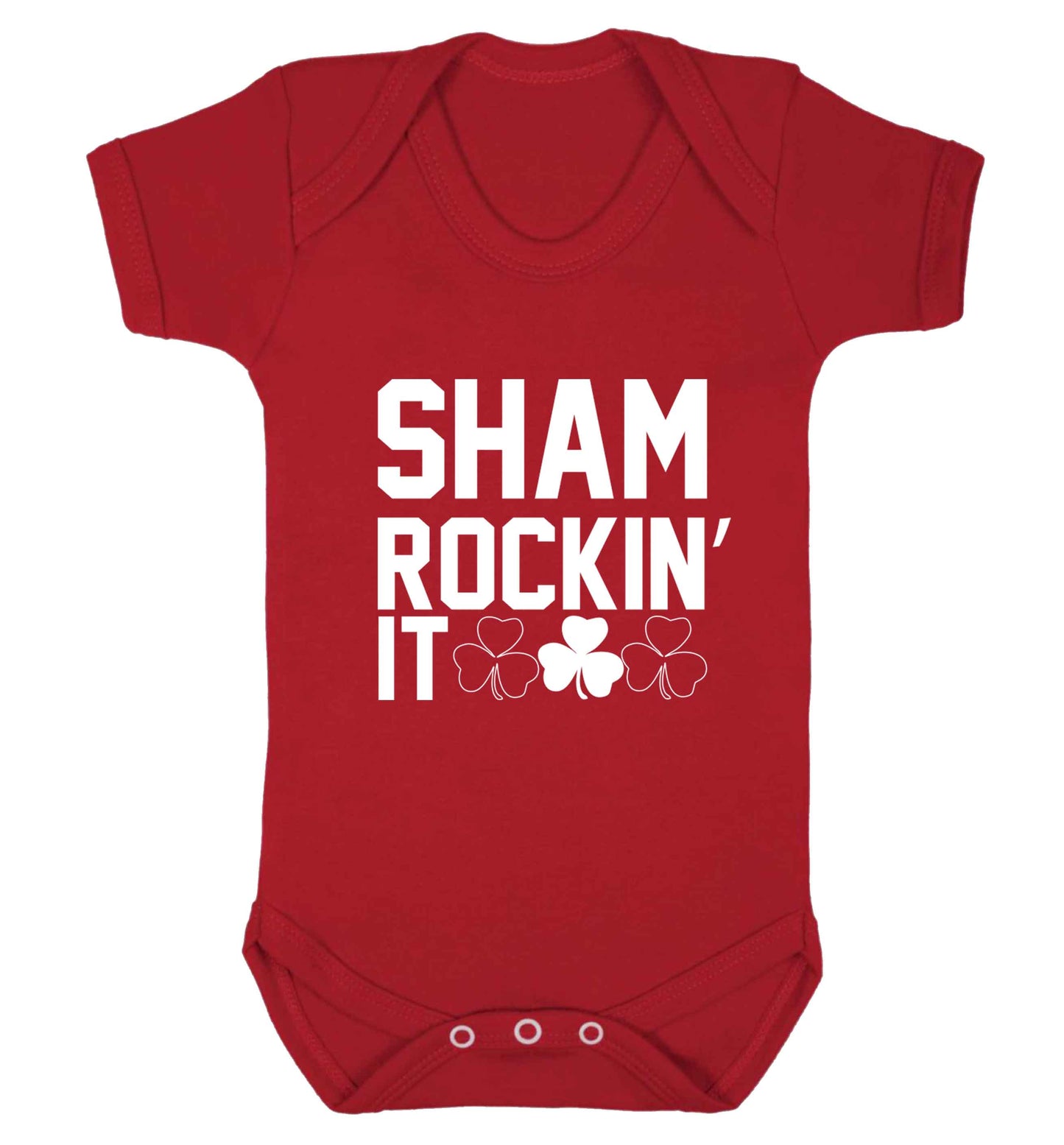 Shamrockin' it baby vest red 18-24 months