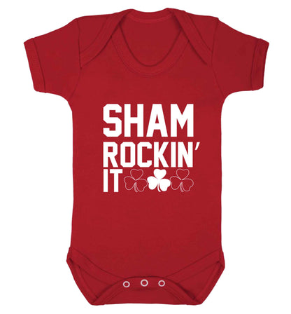 Shamrockin' it baby vest red 18-24 months