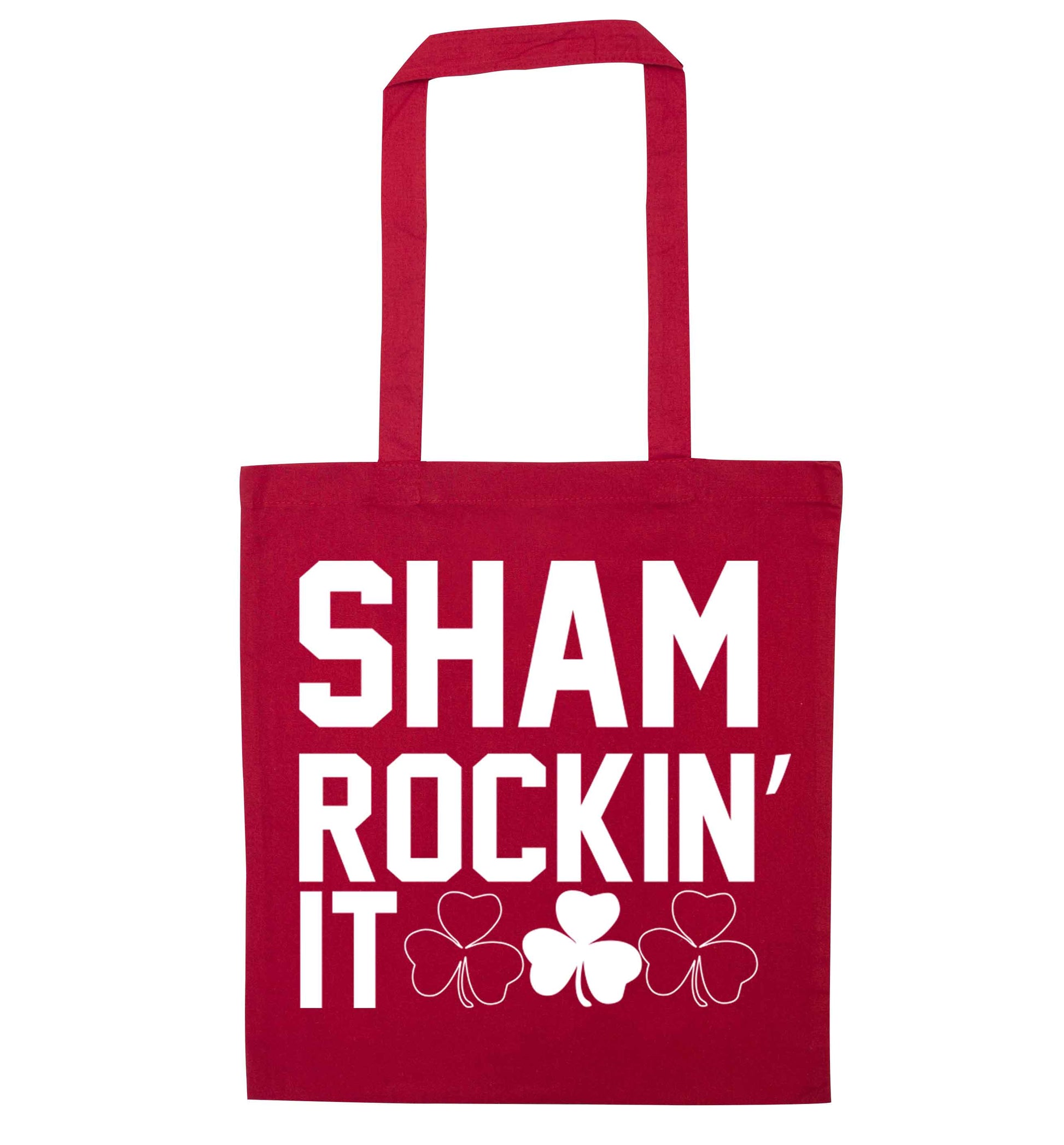 Shamrockin' it red tote bag