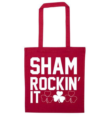 Shamrockin' it red tote bag