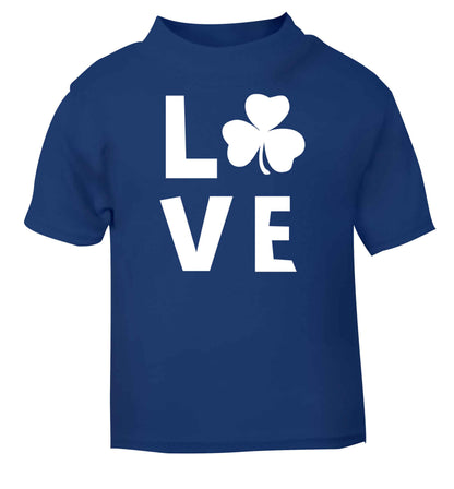 Shamrock love blue baby toddler Tshirt 2 Years