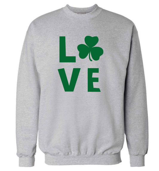 Shamrock love adult's unisex grey sweater 2XL