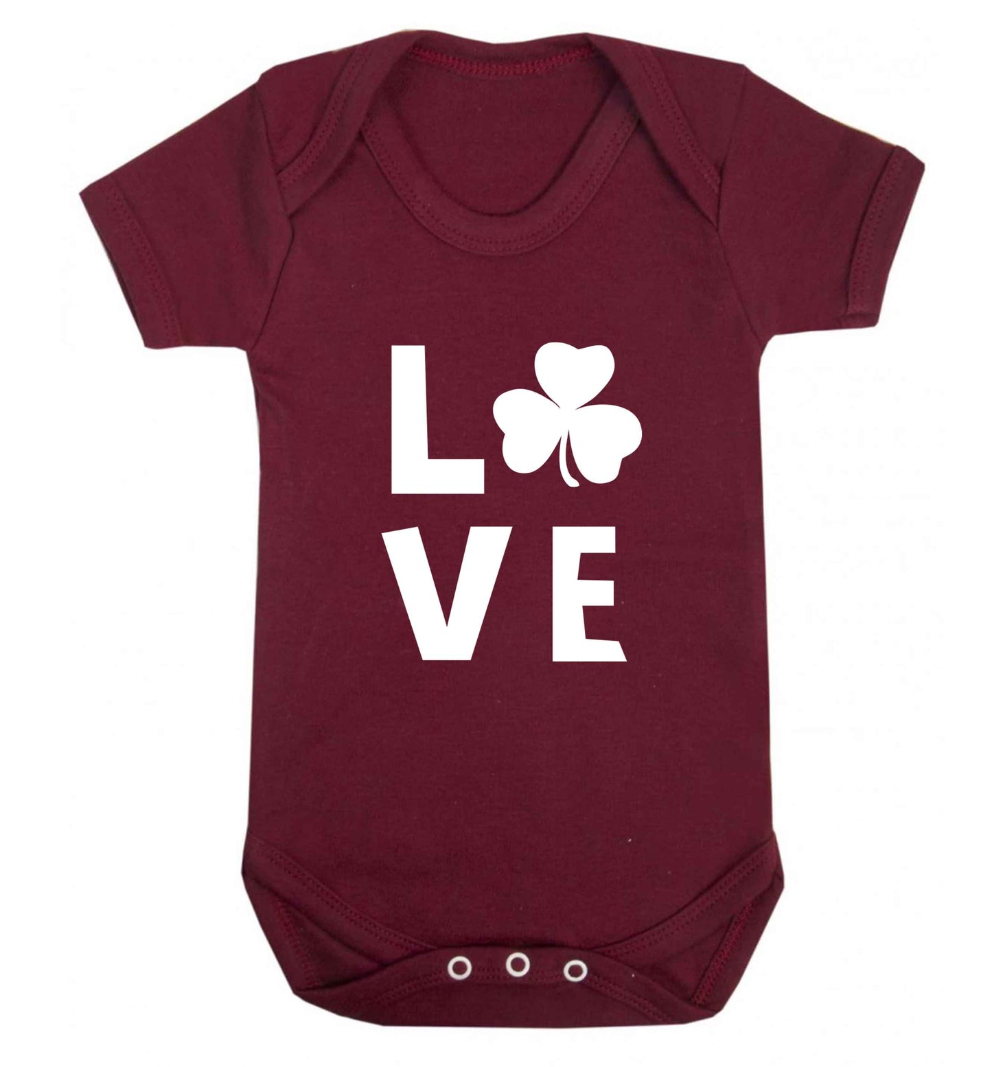 Shamrock love baby vest maroon 18-24 months