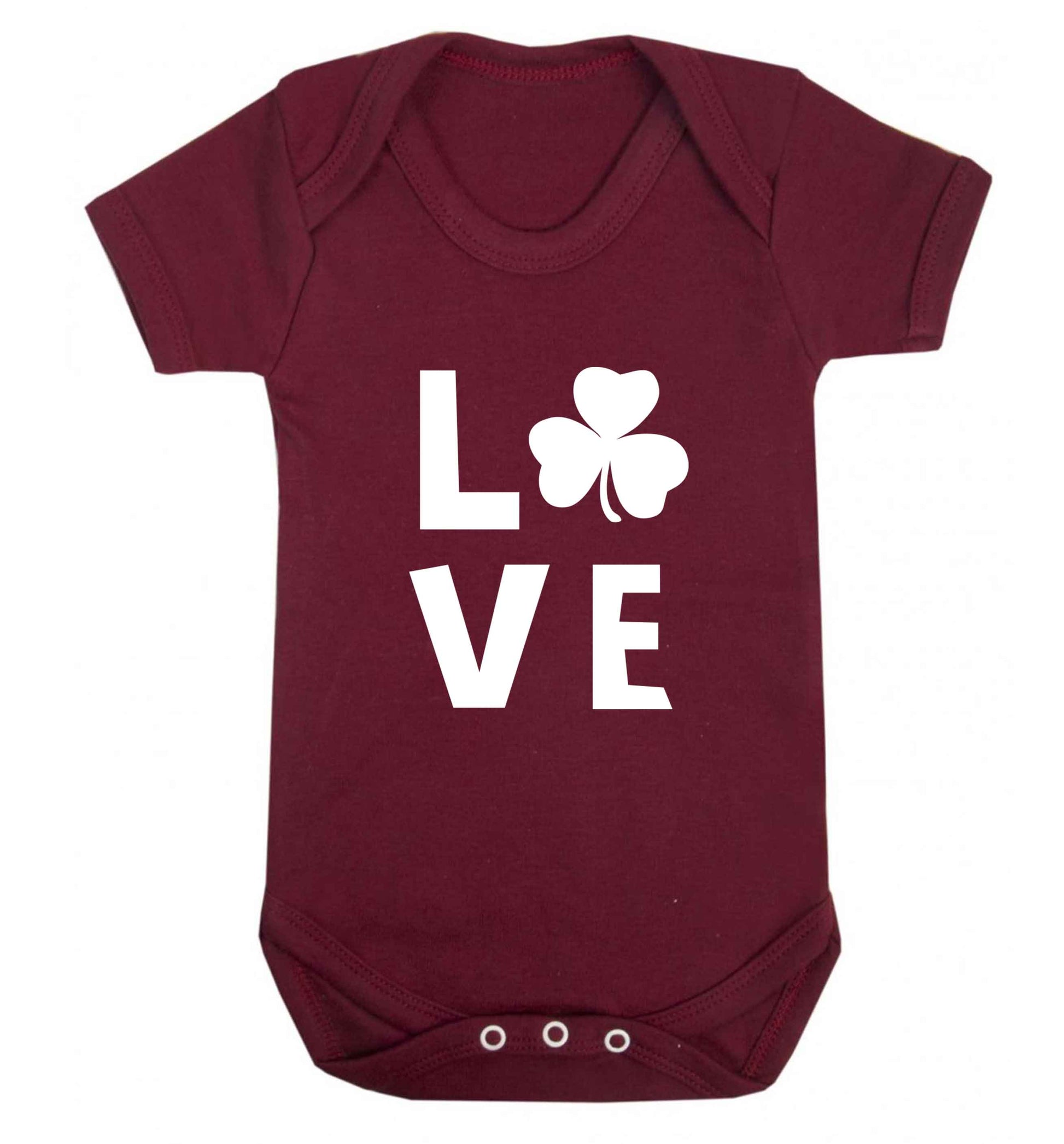 Shamrock love baby vest maroon 18-24 months