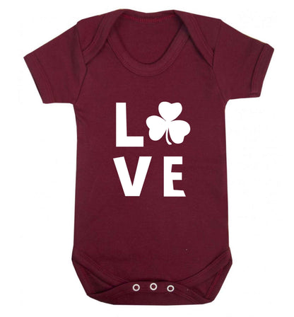 Shamrock love baby vest maroon 18-24 months