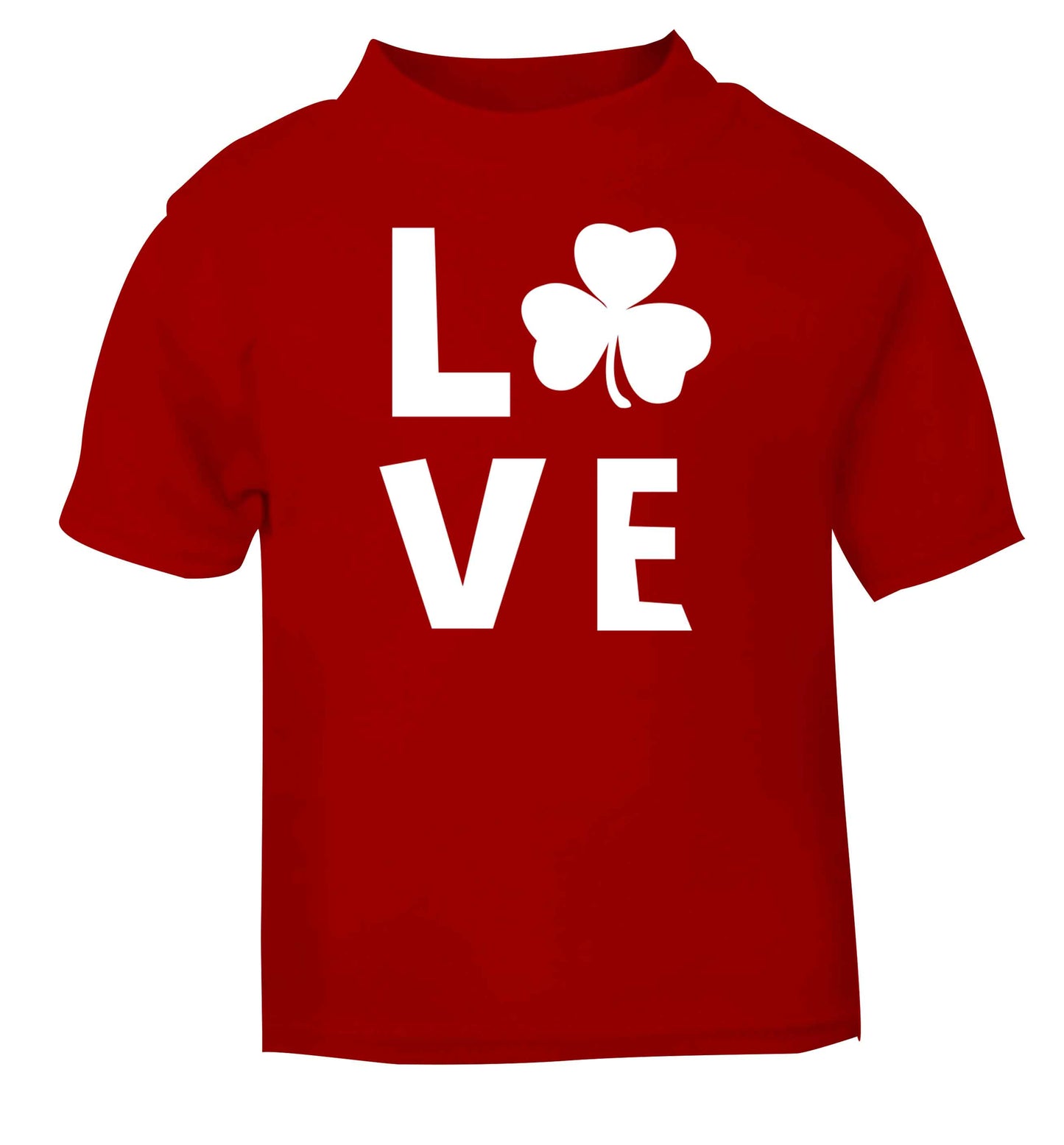 Shamrock love red baby toddler Tshirt 2 Years
