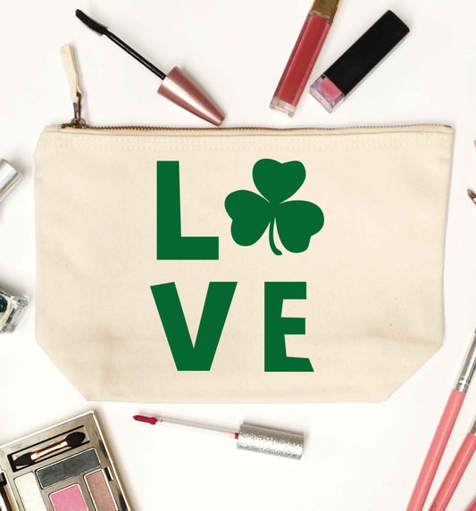 Shamrock love natural makeup bag