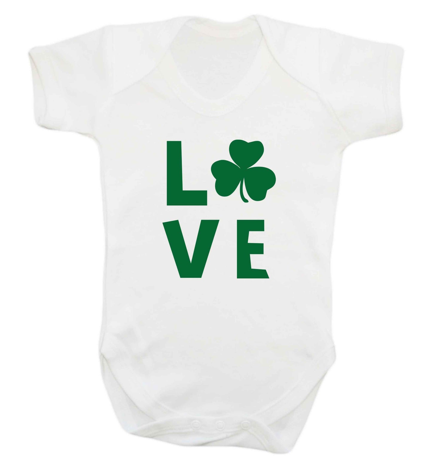 Shamrock love baby vest white 18-24 months