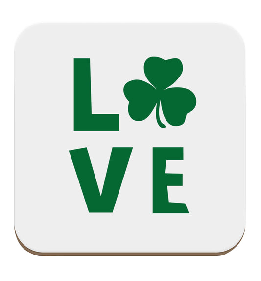 Shamrock love set of four coasters
