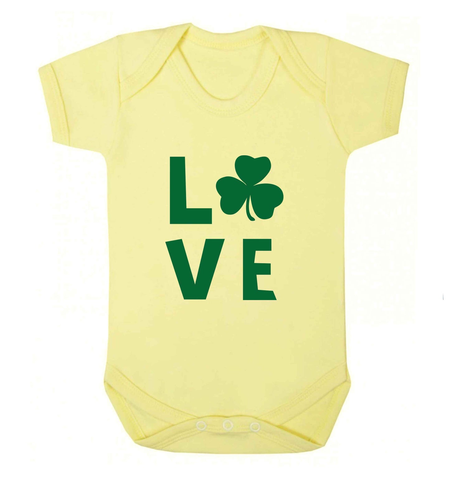 Shamrock love baby vest pale yellow 18-24 months