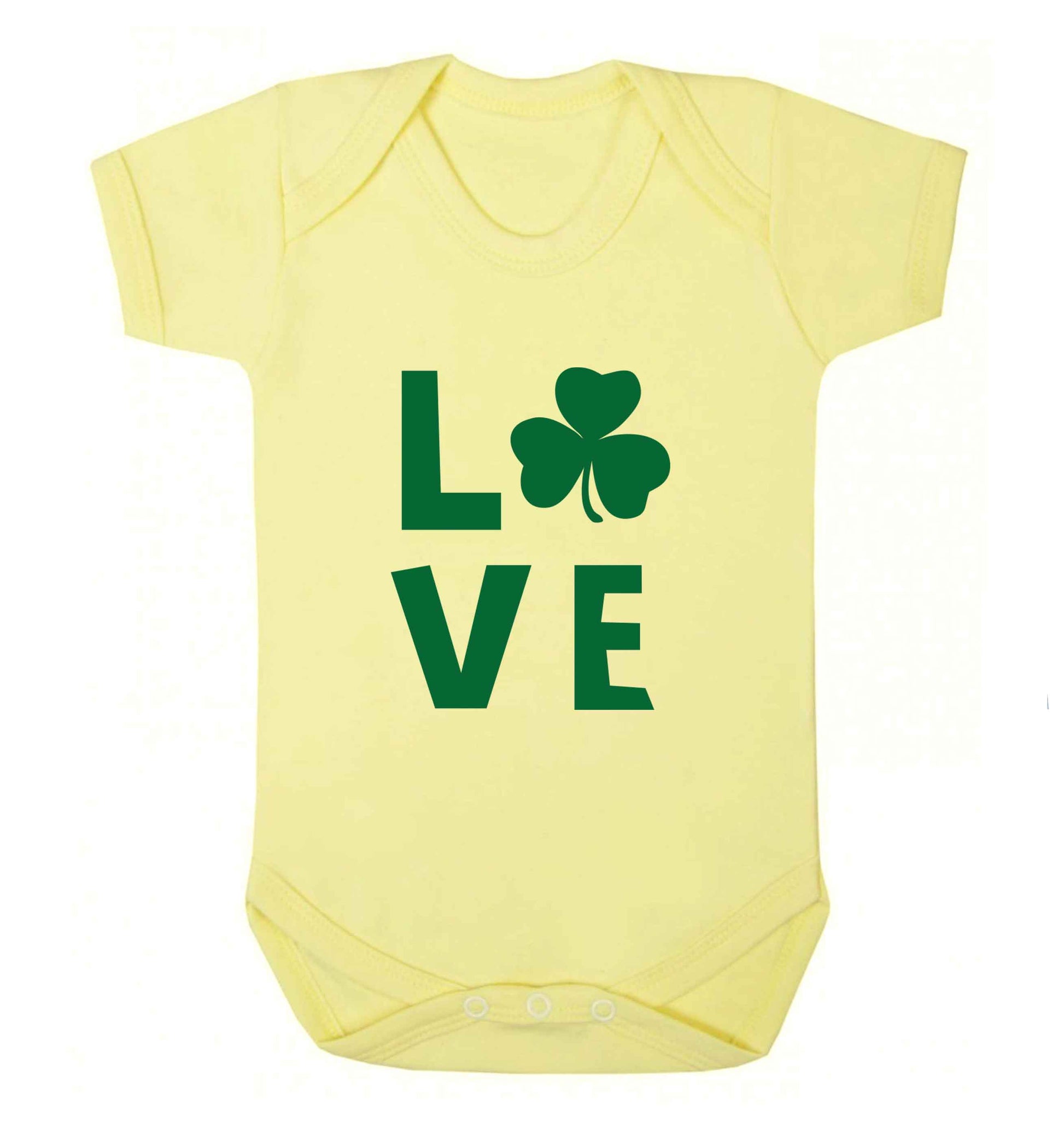 Shamrock love baby vest pale yellow 18-24 months