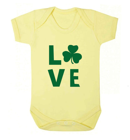Shamrock love baby vest pale yellow 18-24 months