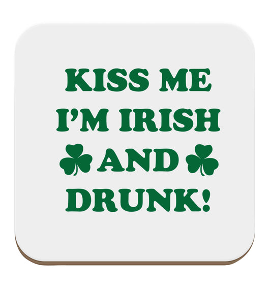 Kiss me I'm Irish and drunk set of four coasters
