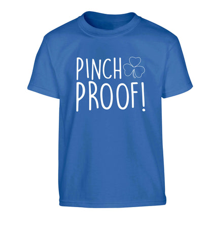 Pinch Proof Children's blue Tshirt 12-13 Years