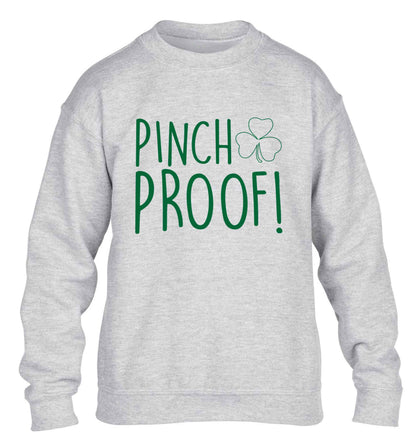 Pinch Proof children's grey sweater 12-13 Years