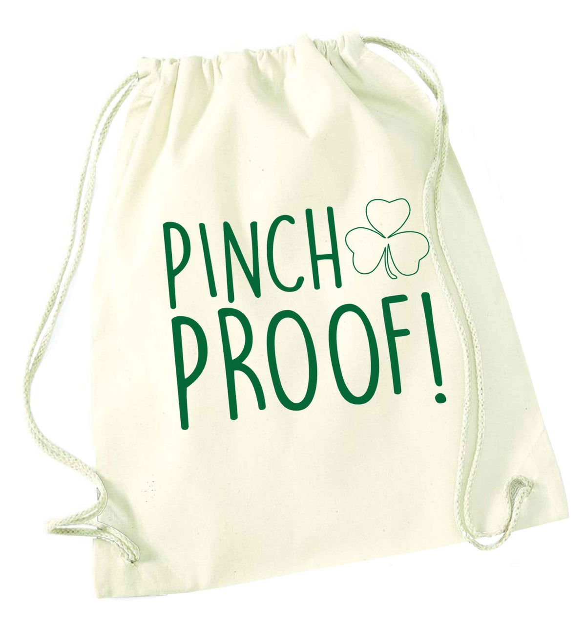 Pinch Proof natural drawstring bag