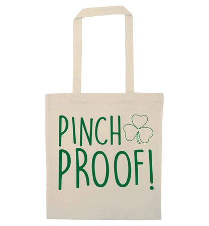 Pinch Proof natural tote bag