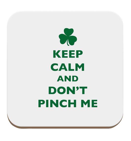 Keep calm and don't pinch me set of four coasters