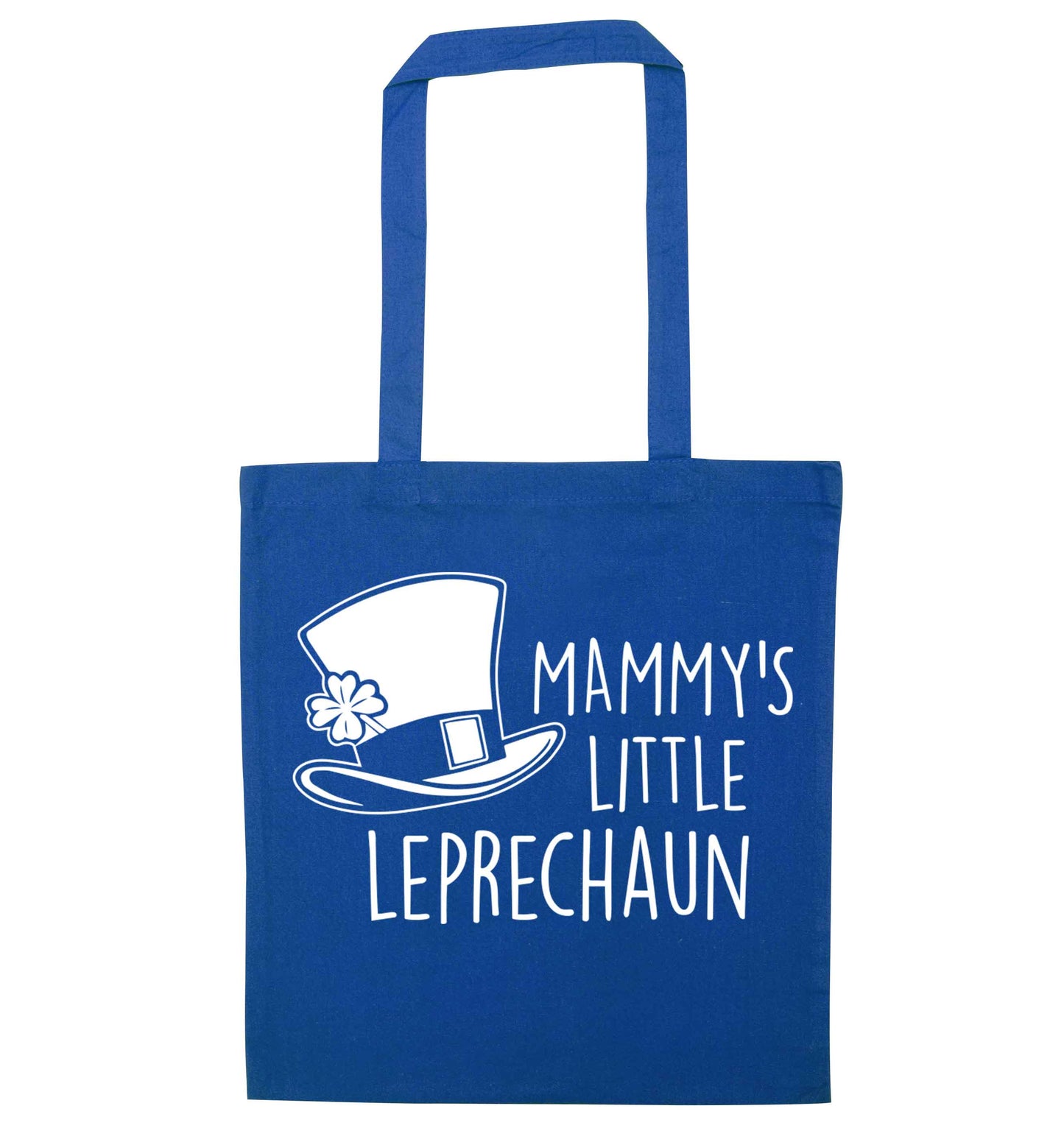 Mammy's little leprechaun blue tote bag