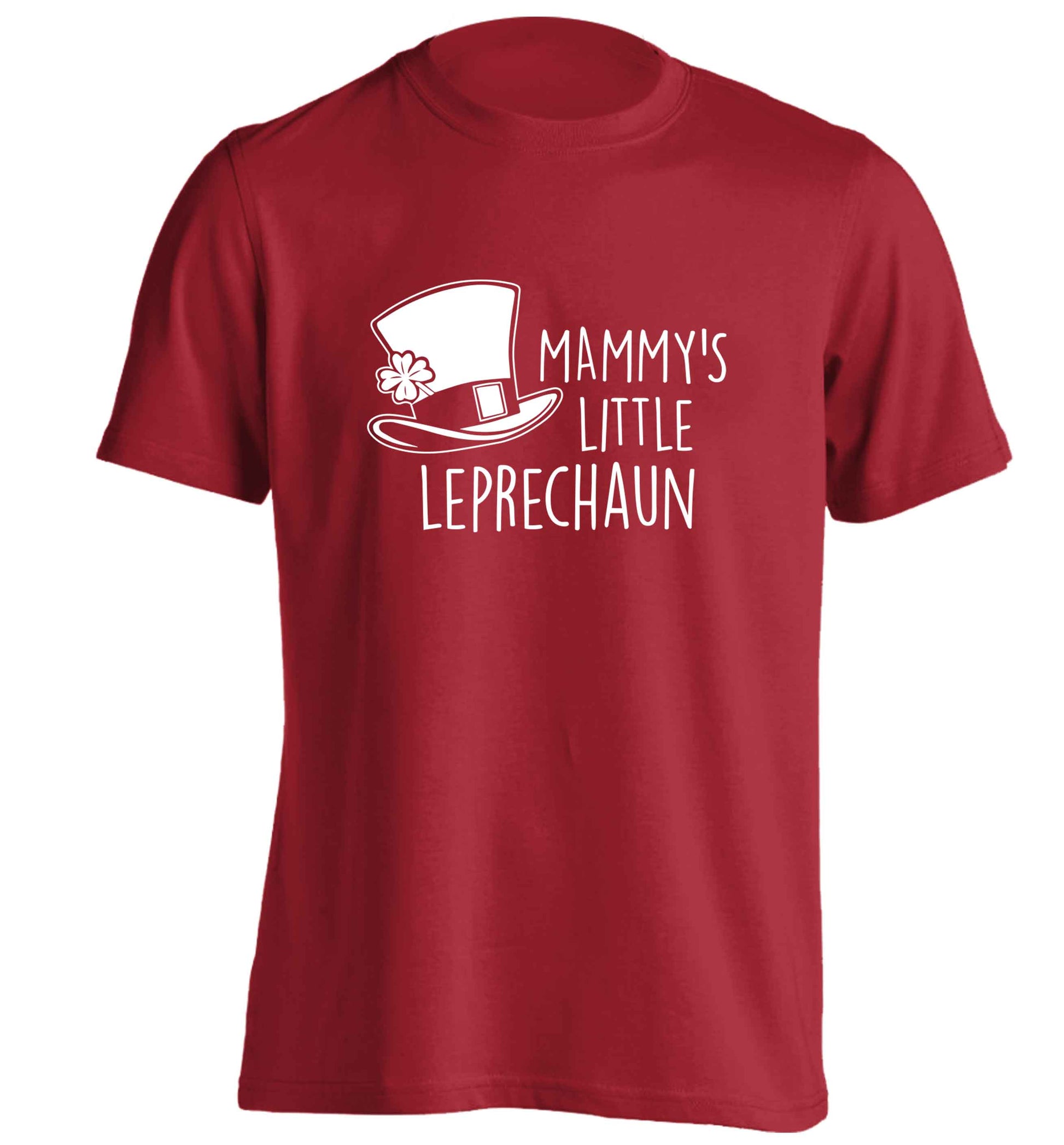 Mammy's little leprechaun adults unisex red Tshirt 2XL