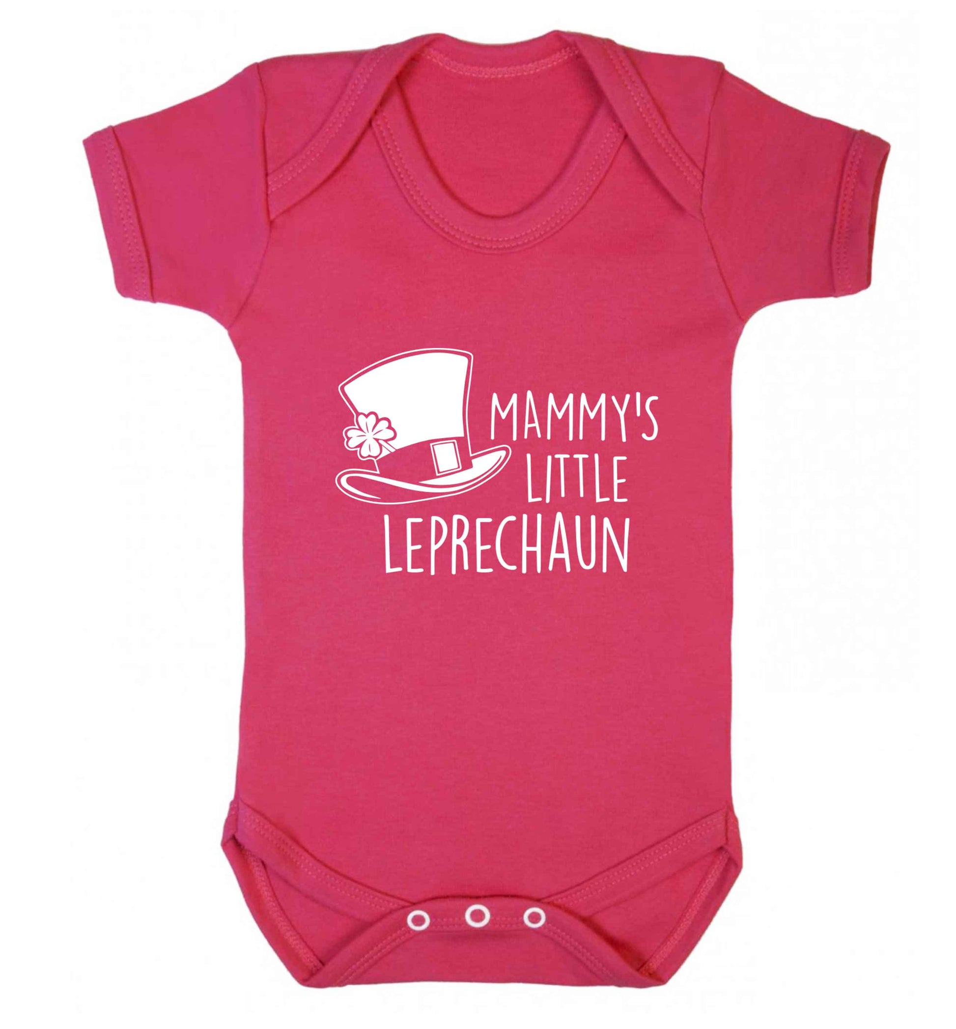 Mammy's little leprechaun baby vest dark pink 18-24 months